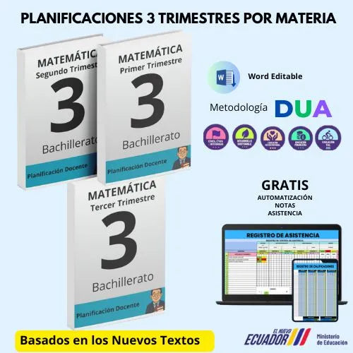 Mega Pack Docente® 3ero BGU Matemática