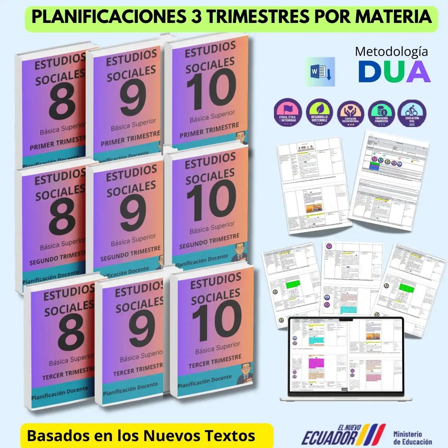 Hiper Pack Docente® Estudios Sociales 8vo,9no y 10mo