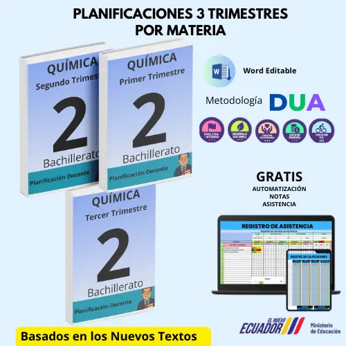 Mega Pack Docente® 2do BGU Química