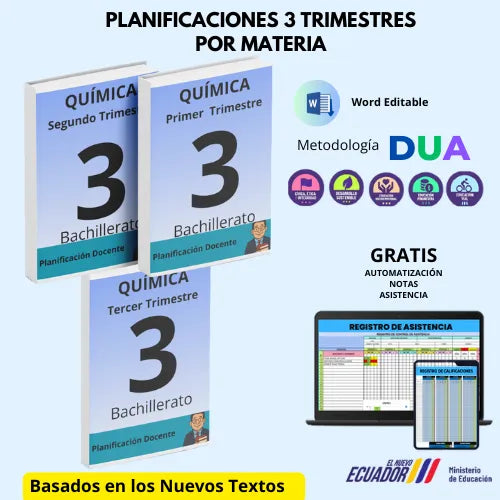 Mega Pack Docente® 3ero BGU Química
