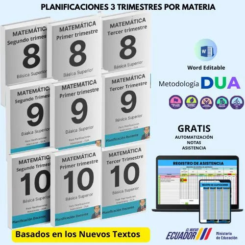 Hiper Pack Docente® Matemática 8vo,9no y 10mo
