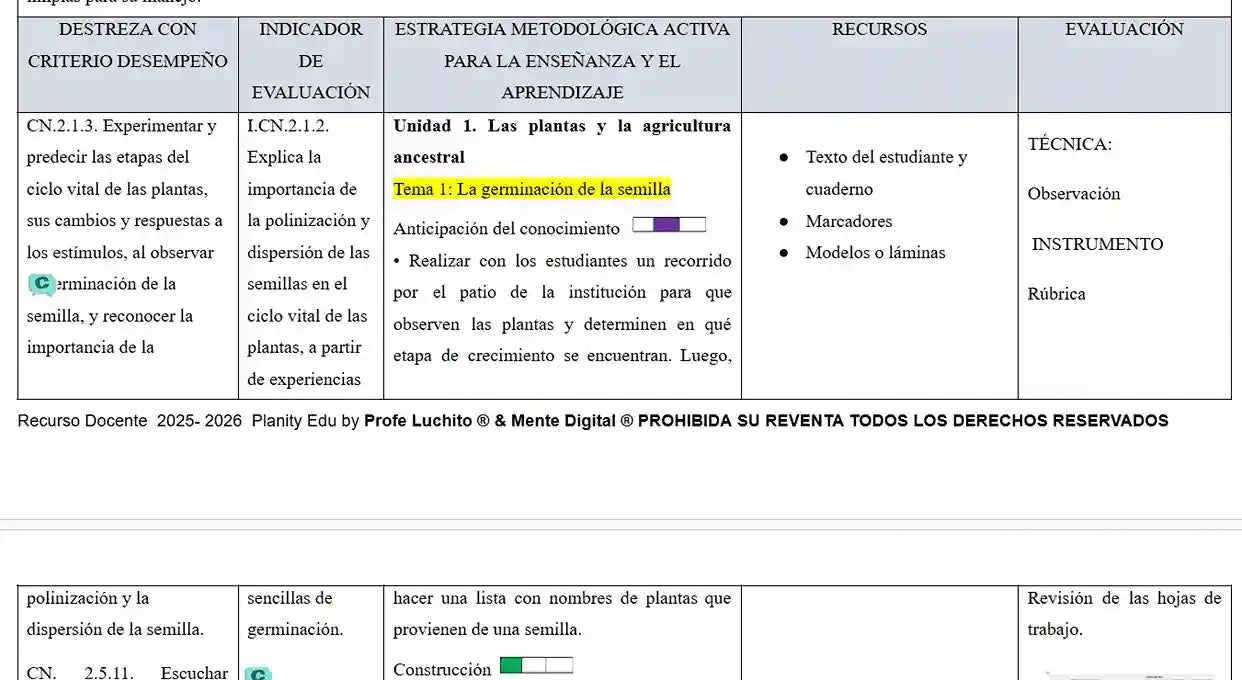 Mega Pack Docente® 3ero de Básica