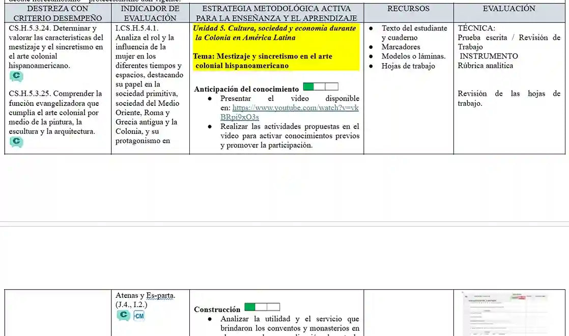 Mega Pack Docente® 1ero BGU Historia