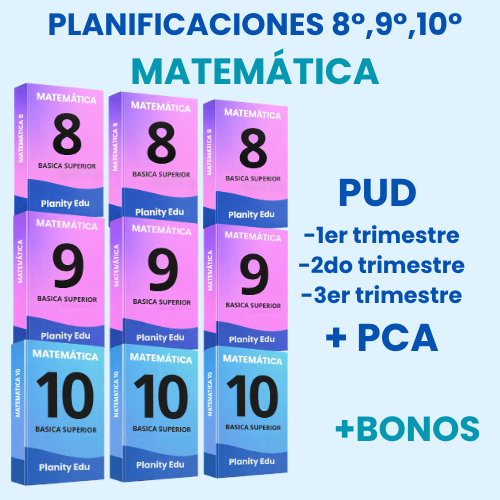 Hiper Pack  Docente® Matemática 8vo,9no y 10mo