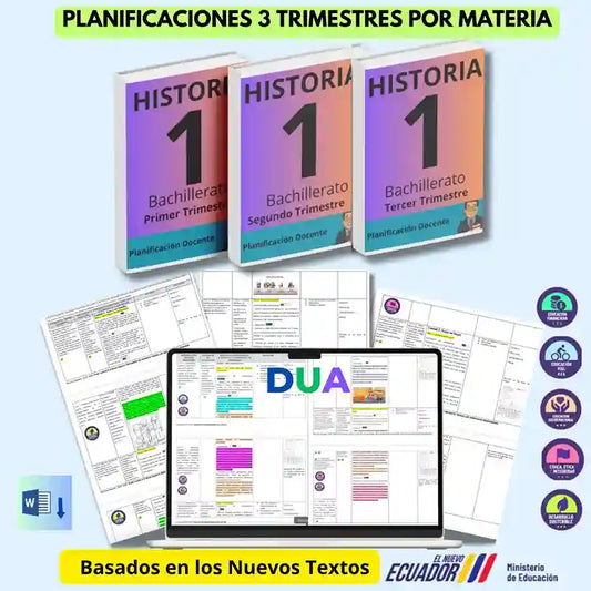 Mega Pack Docente® 1ero BGU Historia