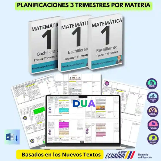 Mega Pack Docente® 1 ero BGU  Matemática