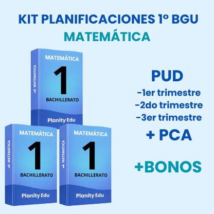 Mega Pack Docente® 1 ero BGU  Matemática