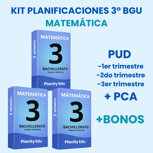 Mega Pack Docente® 3ero BGU  Matemática