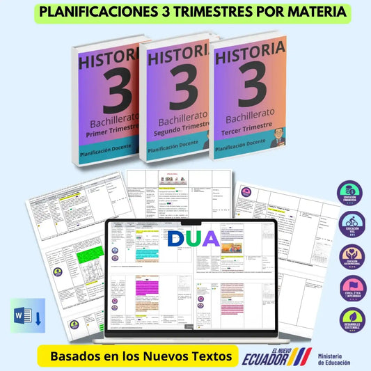 Mega Pack Docente® 3ero BGU Historia