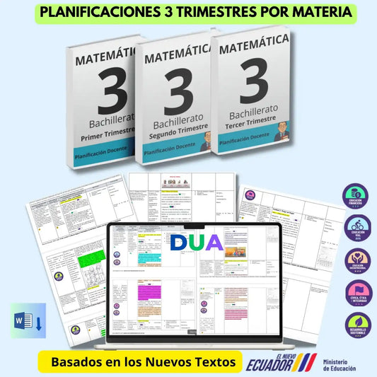 Mega Pack Docente® 3ero BGU  Matemática