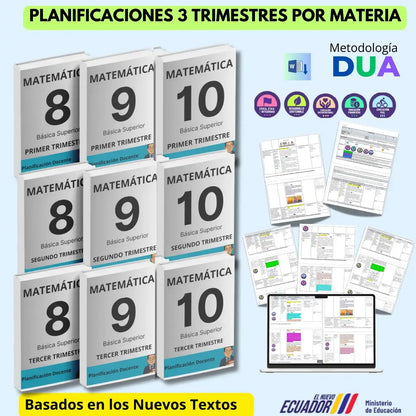 Hiper Pack  Docente® Matemática 8vo,9no y 10mo