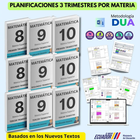 Hiper Pack  Docente® Matemática 8vo,9no y 10mo