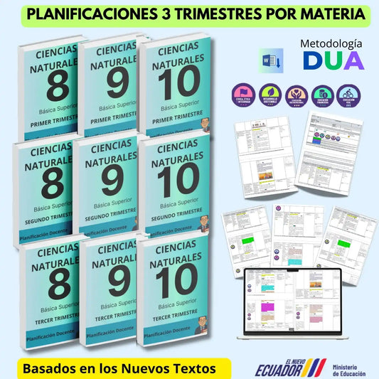 Hiper Pack  Docente® Ciencias Naturales 8vo,9no y 10mo