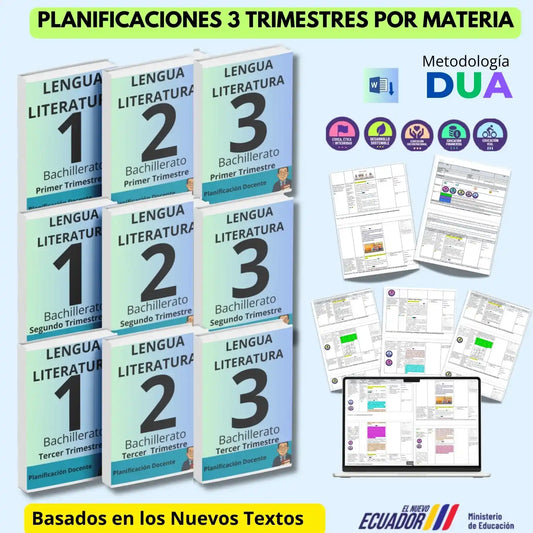 Hiper Pack  Docente® Lengua y literatura  1ero,2do y 3ero BGU