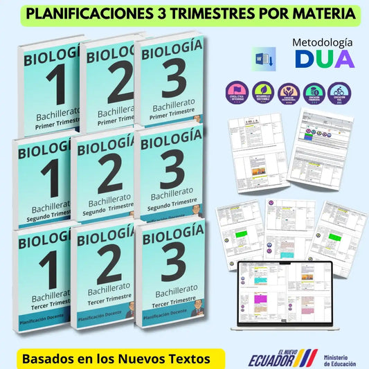 Hiper Pack  Docente® Biología  1ero,2do y 3ero BGU