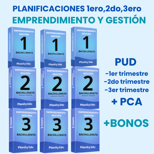 Hiper Pack Docente® Emprendimiento y gestión  1ero,2do y 3ero BGU