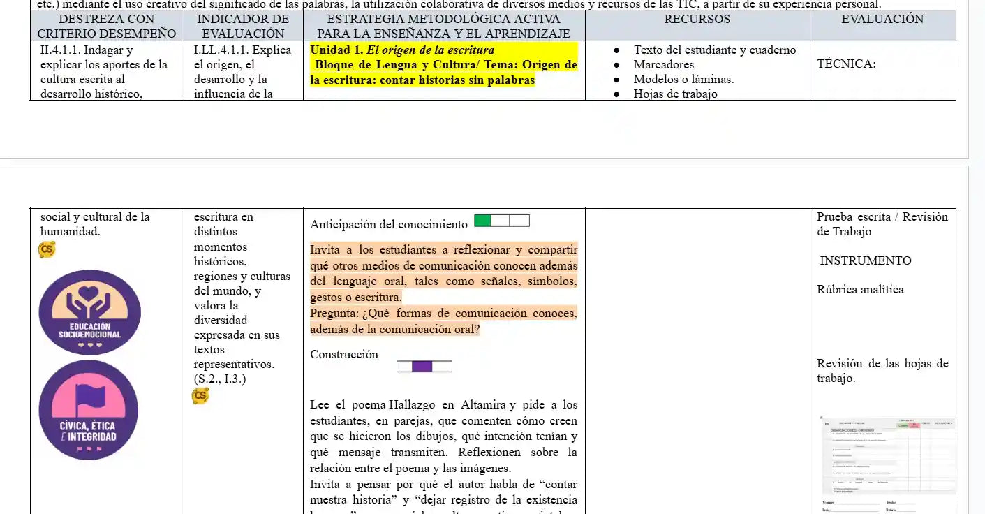 Mega Pack Docente® 8vo año Lengua y literatura