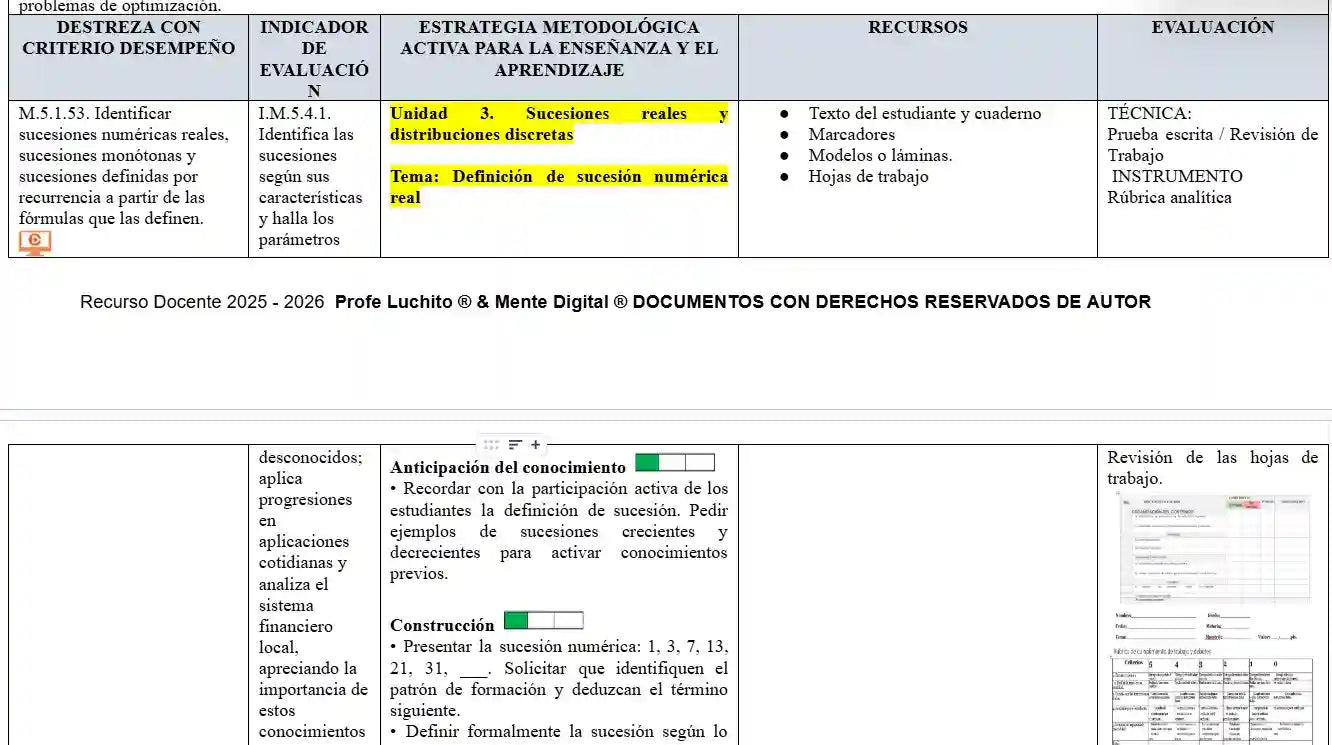 Mega Pack Docente®  2do BGU  Matemática