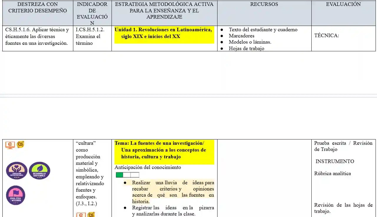 Mega Pack Docente® 3ero BGU Historia